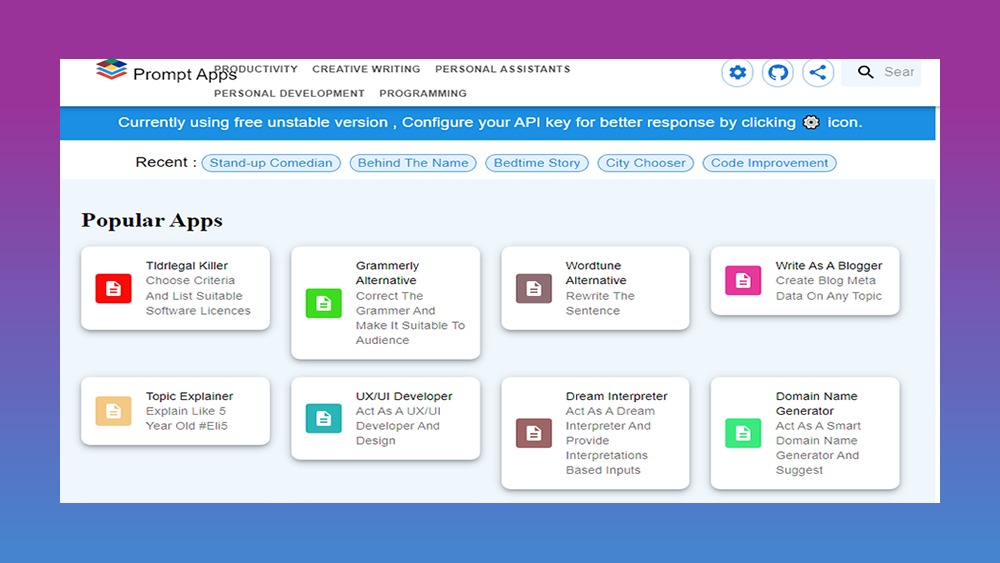 Prompt Apps | FuturePedia