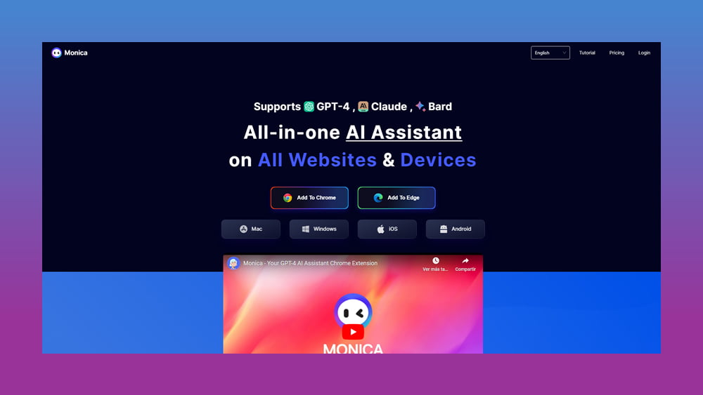 Monica: All-in-one AI Assistant on All Websites & Devices
