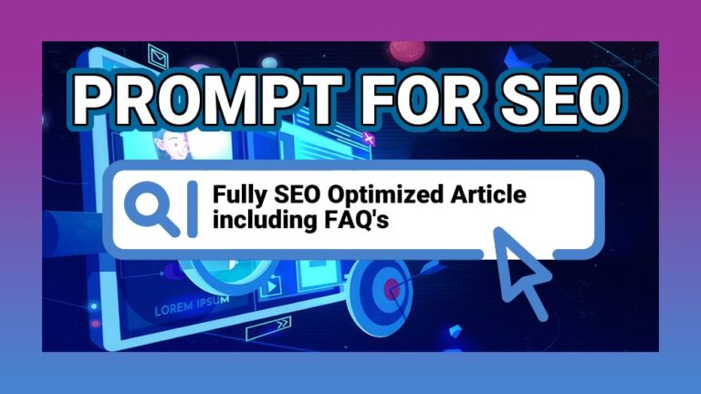 Prompt: Fully SEO Optimized Article including FAQ's