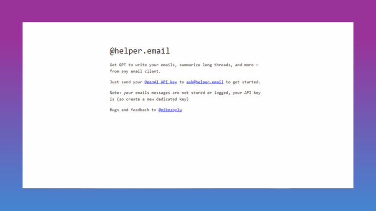 Helper Email