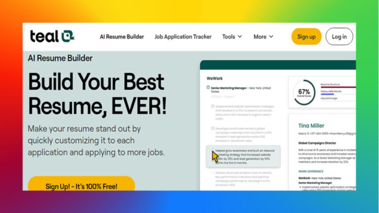 Teal Resume Builder
