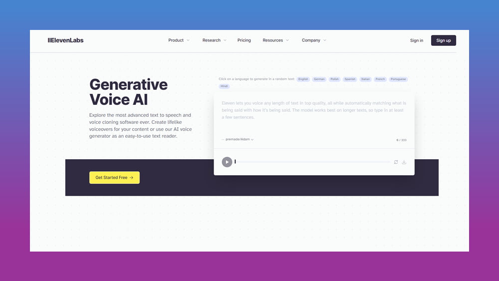 Elevenlabs AI