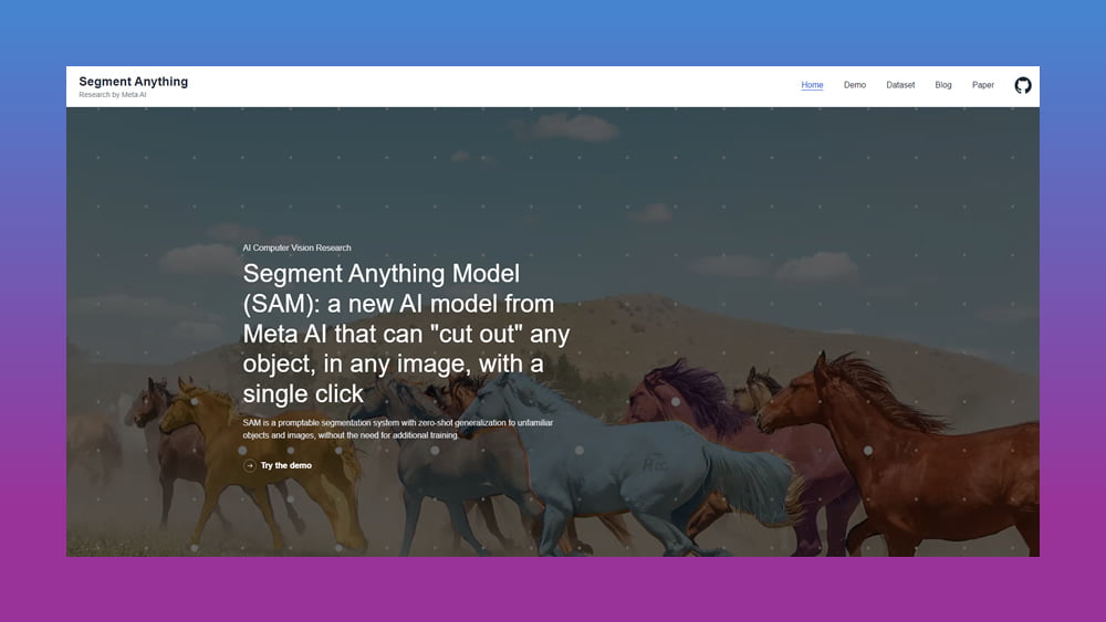 Segment Anything Model (SAM) By Meta AI