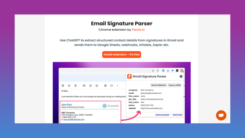 Gmail Signature Parser AI
