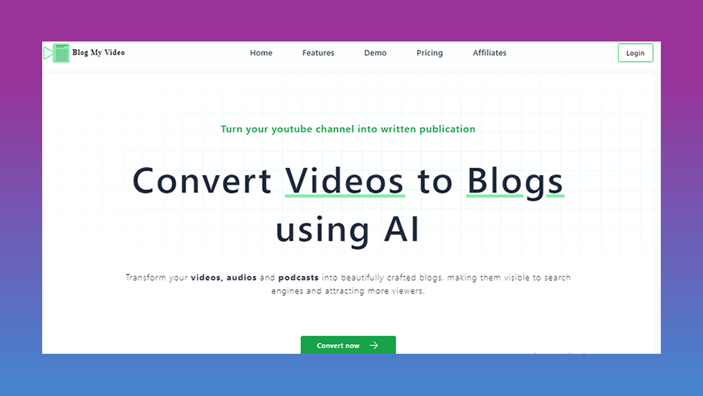 BlogMyVideo AI