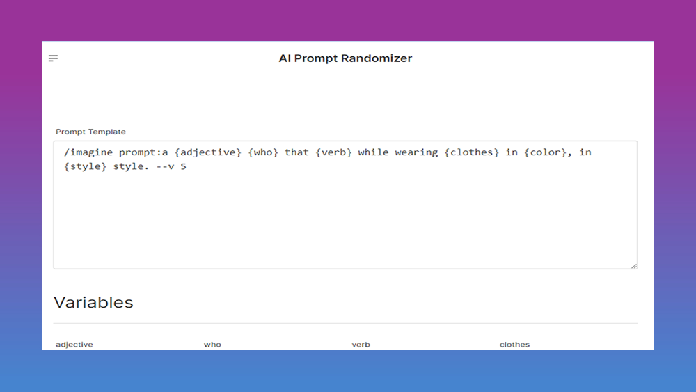 AI Prompt Randomizer