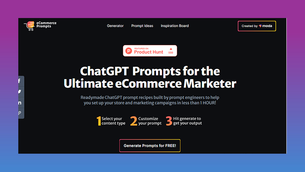 ECommerce Prompt Generator AI