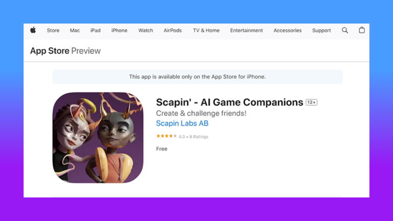 Scapin' AI Game Companions 12+