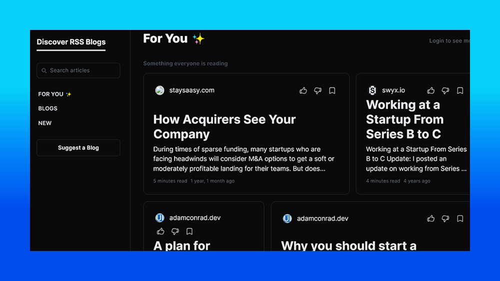 Blog Recommendations AI