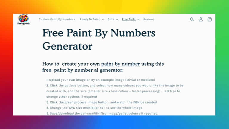 Paint By Number Generator AI
